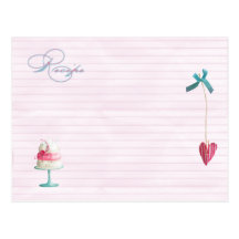 tarjeta bday de la receta de la torta tarjetas postales