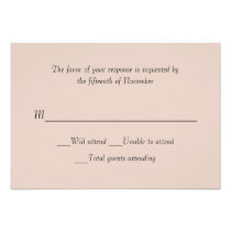 Tarjeta beige de uso múltiple de la respuesta invitaciones