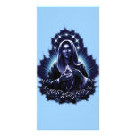Tarjeta bendecida púrpura de la foto del Virgen Ma Tarjeta Fotográfica
