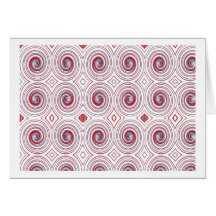Tarjeta blanca y azul roja del remolino