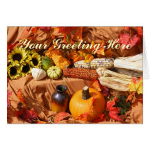 Tarjeta brillante de la cosecha del otoño