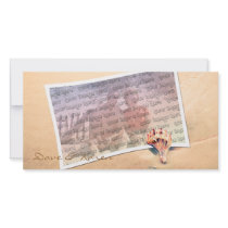 Tarjeta brillante de la foto de Shell de la playa tarjetas fotograficas