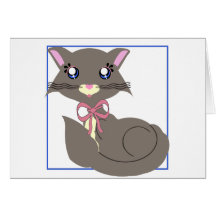 Tarjeta brumosa del gatito de Toon