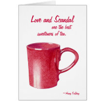 Tarjeta candente de la taza