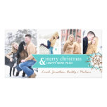 Tarjeta caprichosa de la foto del navidad plantilla para tarjeta de foto