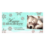 Tarjeta caprichosa de la foto del navidad plantilla para tarjeta de foto