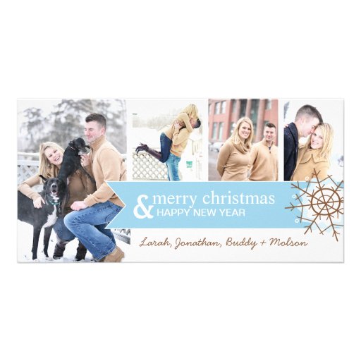 Tarjeta caprichosa de la foto del navidad tarjeta fotográfica personalizada