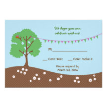 Tarjeta caprichosa de RSVP del carácter que se cas Invitaciones Personalizada