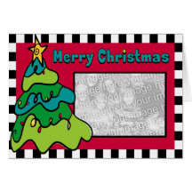 Tarjeta caprichosa del árbol de navidad