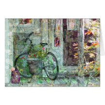 Tarjeta "casera" agradable del arte de la biciclet