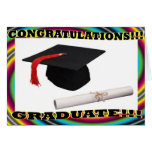 Tarjeta-Casquillo y diploma de la graduación