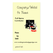 Tarjeta casual para el contribuidor del sitio plantillas de tarjetas personales