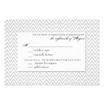 Tarjeta //Chevron de la respuesta de RSVP del boda Comunicados Personalizados
