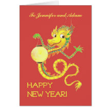 Tarjeta china adaptable del Año Nuevo del dragón