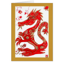Tarjeta china de la astrología del dragón