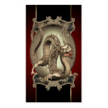 Tarjeta china del perfil del dragón del vintage tarjeta de visita