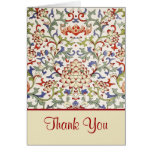 Tarjeta china floral del ornamento
