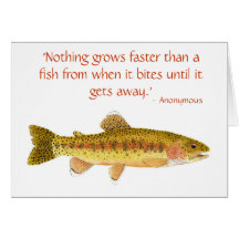 Tarjeta chistosa de la trucha con Qquote 1