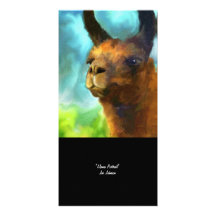 Tarjeta cobrable de la foto de la llama tarjeta personal