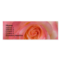 Tarjeta color de rosa del perfil tarjetas de negocios