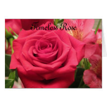 Tarjeta color de rosa intemporal