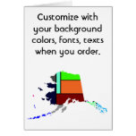 Tarjeta colorida del personalizar de Alaska cómo u