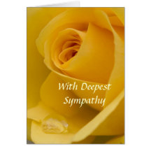 Tarjeta - con el rosa amarillo de la condolencia m