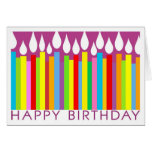 Tarjeta con las velas - general del feliz cumpleañ
