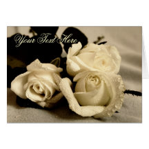 Tarjeta con los rosas blancos