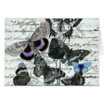 Tarjeta de Austen de las mariposas del vintage