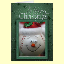 Tarjeta de béisbol del navidad tarjetas