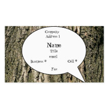 Tarjeta de burbuja del árbol (papá O) Plantillas De Tarjeta De Negocio