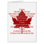 Tarjeta de Canadá de la tarjeta del himno de Canad