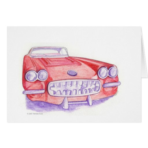 Tarjeta de coche roja del juguete