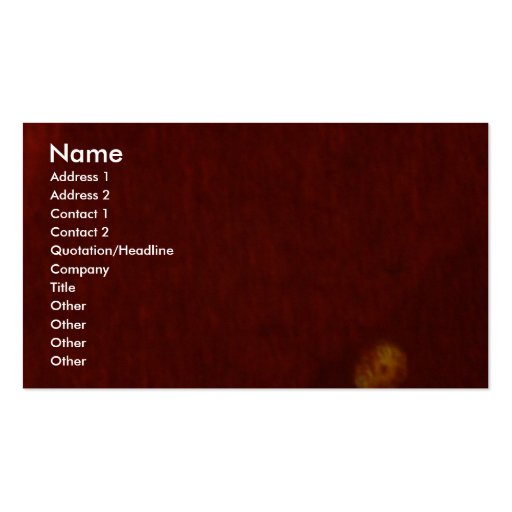 Tarjeta de color rojo oscuro del perfil (de la tel plantilla de tarjeta de visita