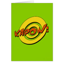 Tarjeta de cómic de Kapow
