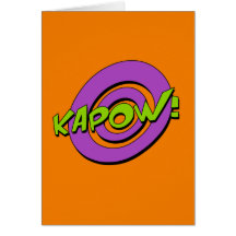Tarjeta de cómic de Kapow