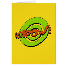 Tarjeta de cómic de Kapow