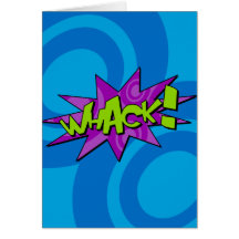 Tarjeta de cómic del Whack