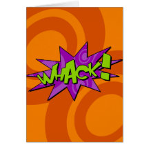Tarjeta de cómic del Whack