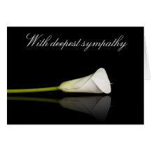Tarjeta de condolencia de la cala