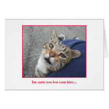 Tarjeta de condolencia para la pérdida de gatito