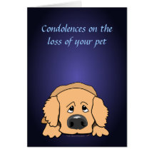 Tarjeta de condolencia triste del mascota de las c