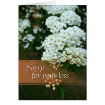 Tarjeta de condolencia - triste para su pérdida