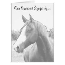 Tarjeta de condolencia veterinaria del caballo