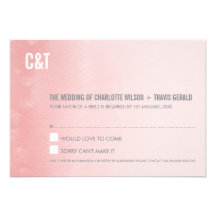 TARJETA DE CONTESTACIÓN DE RSVP:: coral de la acua Invitación Personalizada