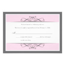 Tarjeta de contestación (horizontal) decorativa mo invitaciones personales 