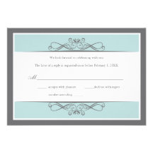 Tarjeta de contestación (horizontal) decorativa mo comunicado personalizado