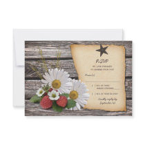 Tarjeta de contestación rústica de la boda de la m invitaciones