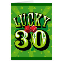 Tarjeta de cumpleaños afortunada 30